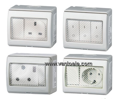 Weather Protected Wall Switch and Socket